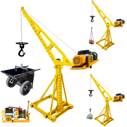 SWADESI KRAFTS Electric Mini Lifting Crane with 3HP Electric Motor & Single Trolly | 8mm Wire Thickness | 50 Meter Length of the Wire and 60kg Frame |...