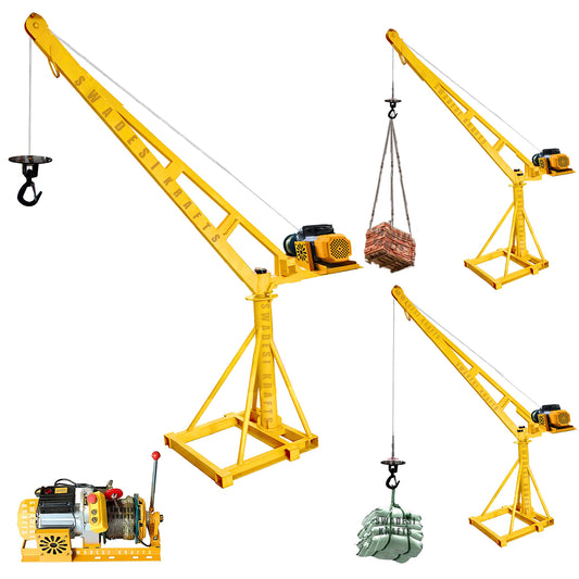 SWADESI KRAFTS Electric Mini Lifting Crane with 4HP Electric Motor with Clutch |8mm Wire Thickness | 50 Meter Length of the Wire and 70kg Frame | Mini Crane...